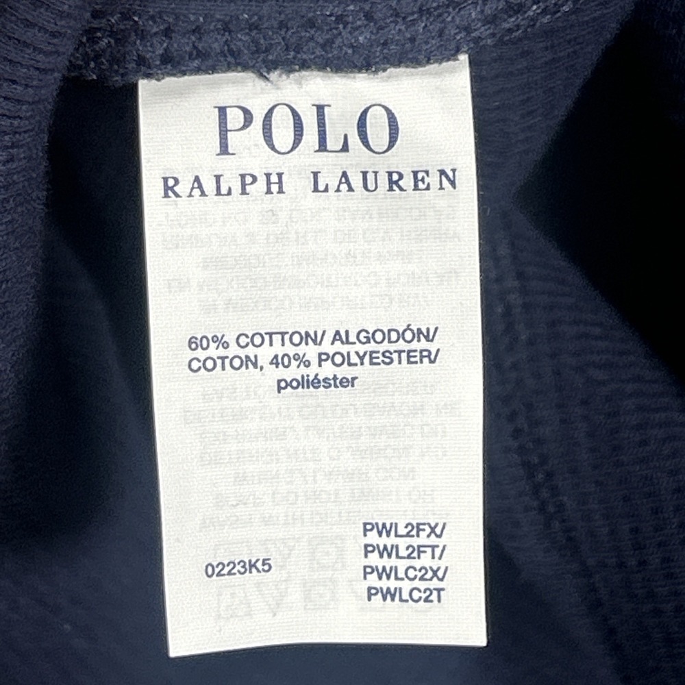Polo Ralph Lauren Thermal Shirt Mens 2X Blue Waffle Knit Long Sleeve Sleepwear - Picture 11 of 12